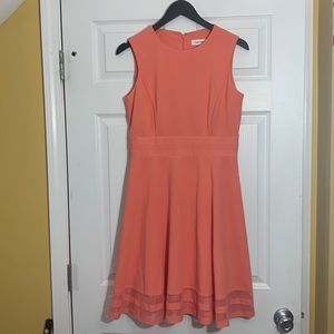 Calvin Klein size 8 coral summer/spring dress